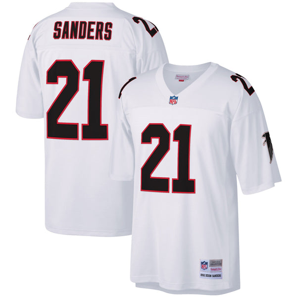Atlanta Falcons Deion Sanders Mitchell & Ness White Legacy Replica Jersey