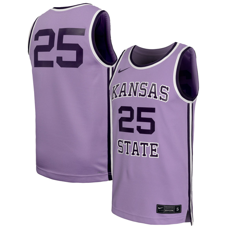 #24 Kansas State Wildcats Nike Retro Replica Basketball Jersey - Lavender