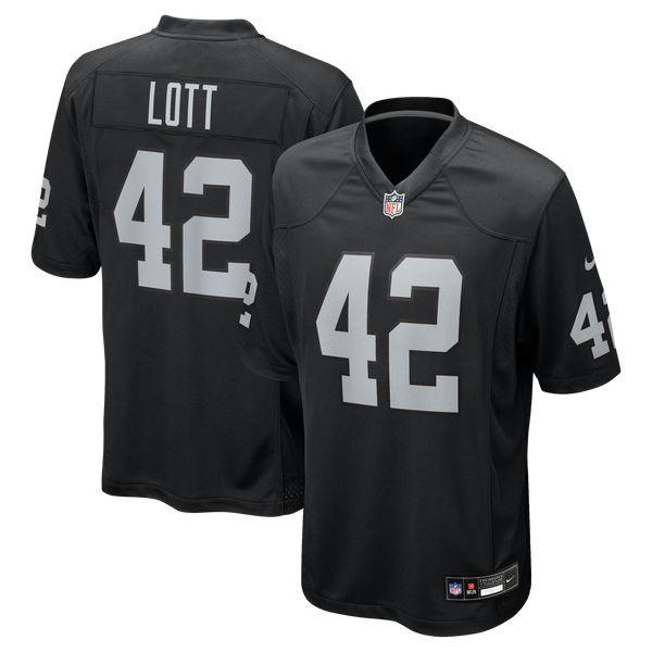 Las Vegas Raiders Ronnie Lott Nike Black Game Retired Player Jersey