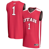#1 Utah Utes GameDay Greats Lightweight Basketball Fashion Jersey - Red