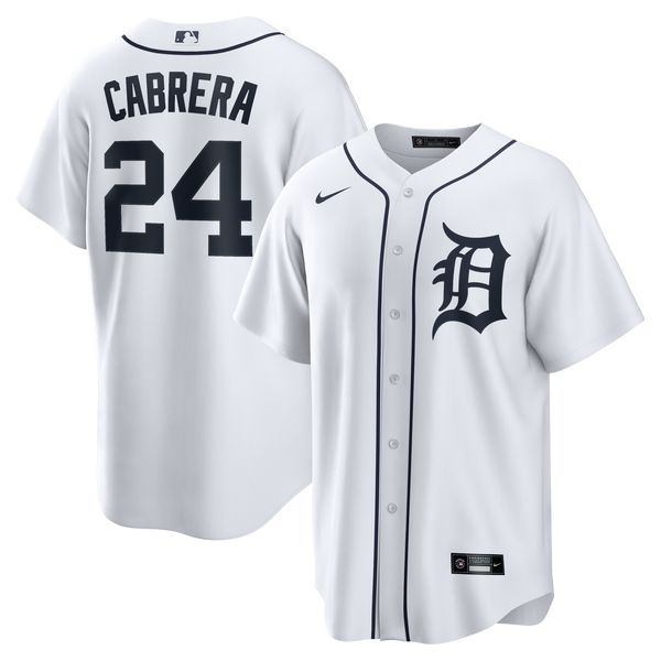 Detroit Tigers Miguel Cabrera Nike White Home Retired Player Replica Jersey