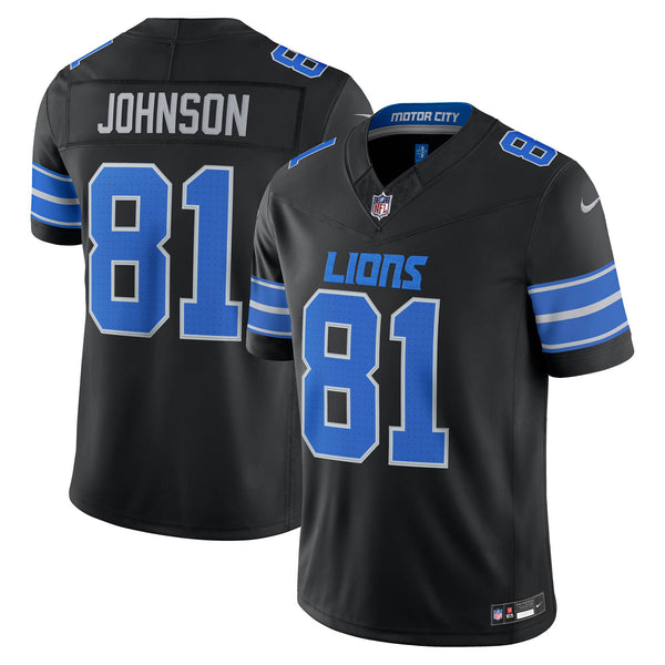 Detroit Lions Calvin Johnson Nike Black Alternate Vapor F.U.S.E. Stitched Retired Limited Jersey
