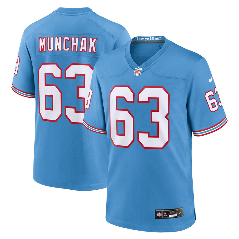 Tennessee Titans Mike Munchak Nike Light Blue Retired Player Alternate Game Jersey
