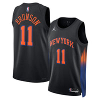 New York Knicks Jordan Brand Statement Edition Jersey - Black - Jalen Brunson -