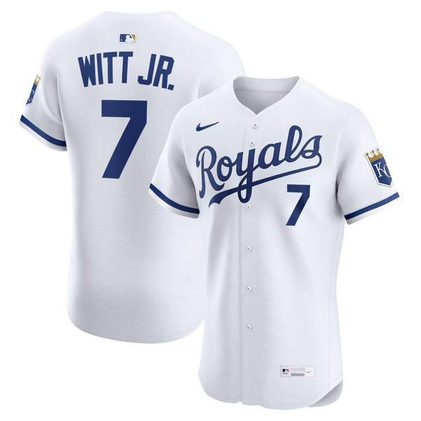 Kansas City Royals Bobby Witt Jr. Nike White Home Elite Player Jersey