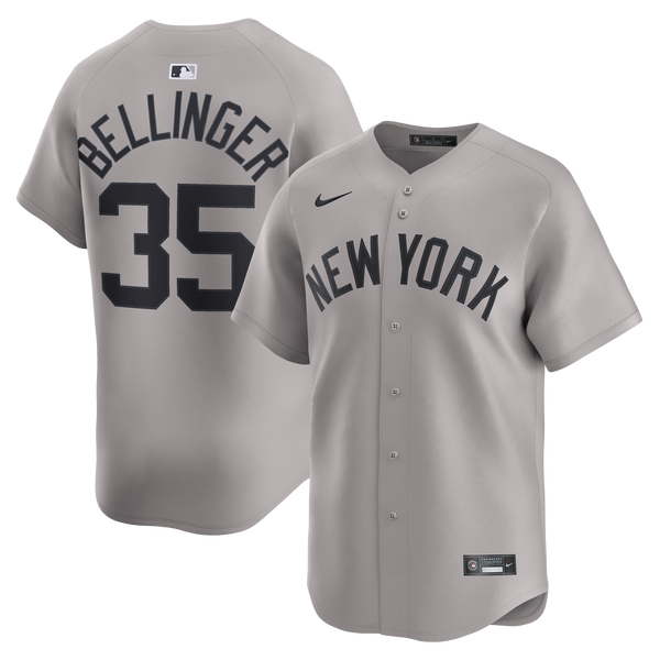 New York Yankees Cody Bellinger Nike Gray Road Limited Player Jersey