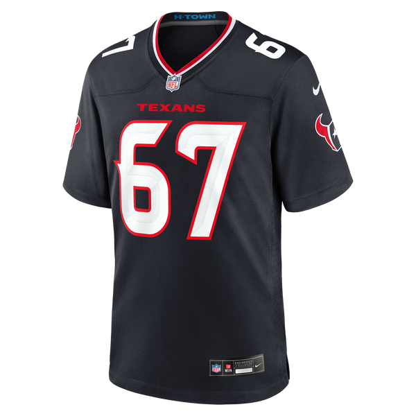 Houston Texans Evan Brown Nike Navy Team Game Jersey