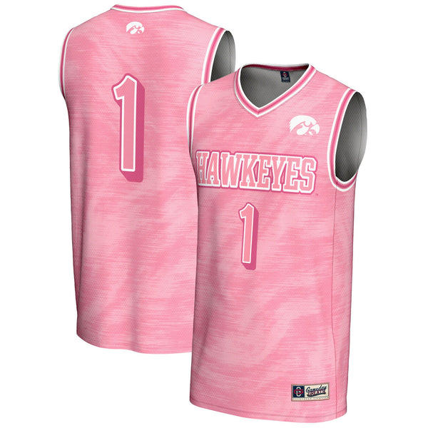 #1 Iowa Hawkeyes GameDay Greats Lightweight Basketball Jersey - Pink