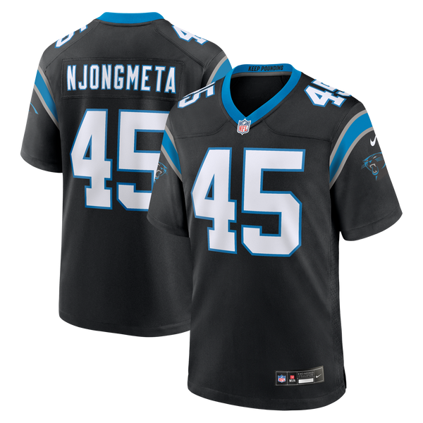 Carolina Panthers Maema Njongmeta Nike Black Game Jersey