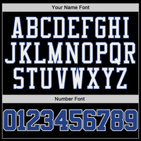 Custom Black Royal-White Authentic Throwback Basketball Jersey