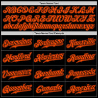 Custom Black Orange Pinstripe Orange-Black Authentic Baseball Jersey