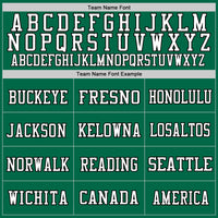 Custom Kelly Green White-Black Mesh Authentic Football Jersey