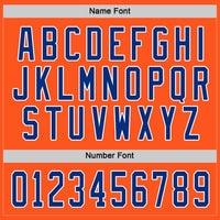 Custom Orange Royal-White Hockey Jersey