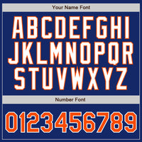 Custom Royal Orange Pinstripe Orange-White Authentic Baseball Jersey