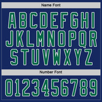 Custom Royal Kelly Green-White Hockey Jersey