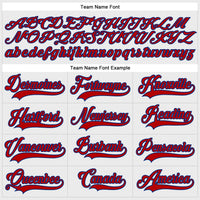 Custom White Red-Royal Hockey Lace Neck Jersey