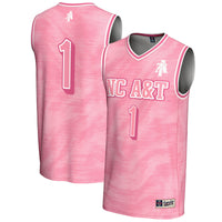 #1 North Carolina A&T Aggies GameDay Greats Lightweight Basketball Jersey - Pink