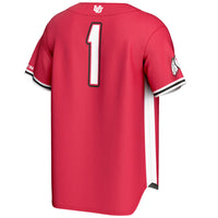 #1 Utah Utes GameDay Greats Lightweight Baseball Fashion Jersey - Red