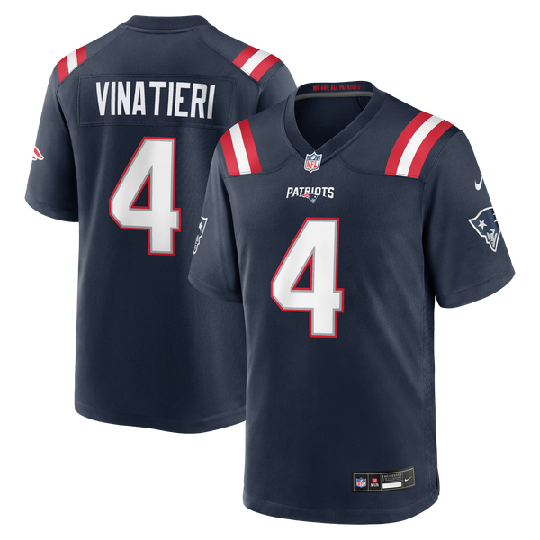 New England Patriots Adam Vinatieri Nike Navy Team Retired Game Jersey
