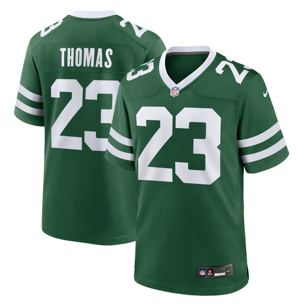 New York Jets Azareye'h Thomas Nike Legacy Green Team Game Jersey