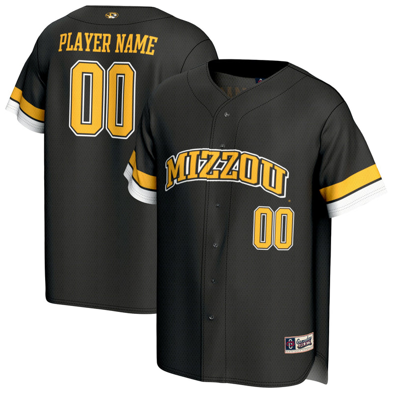 Missouri Tigers GameDay Greats NIL Pick-A-Player Lightweight Baseball Jersey - Black
