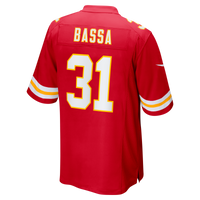 Kansas City Chiefs Jeffrey Bassa Nike Red Team Game Jersey