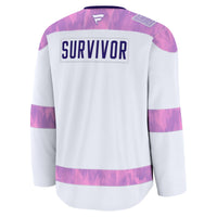 Nashville Predators Fanatics White Hockey Fights Cancer Survivor Practice Jersey