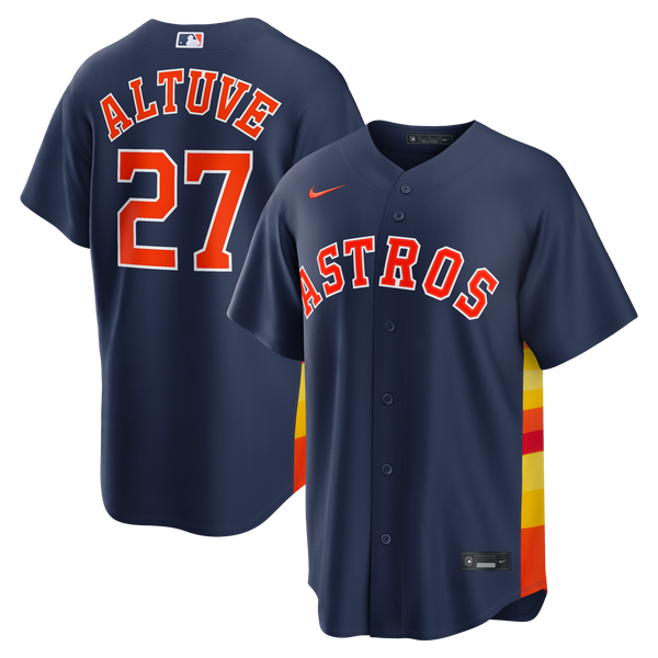 Houston Astros Jose Altuve Nike Navy Alternate 2 Replica Jersey