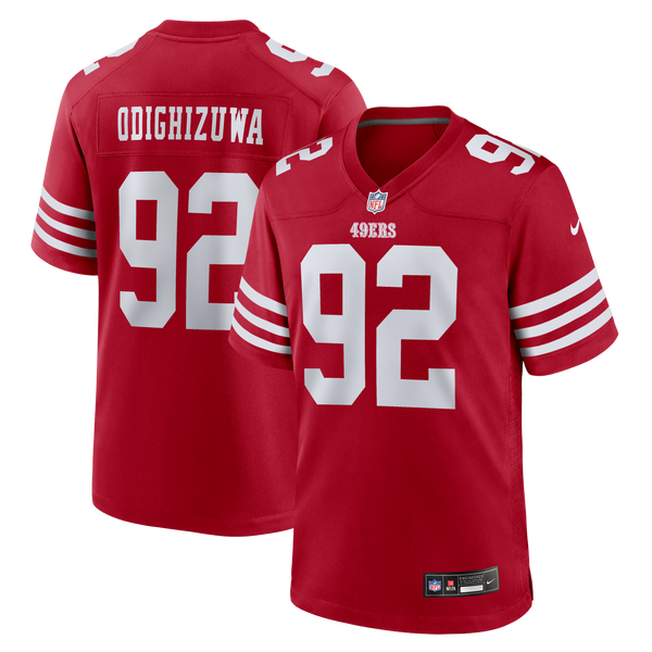 San Francisco 49ers Osa Odighizuwa Nike Scarlet Team Game Jersey