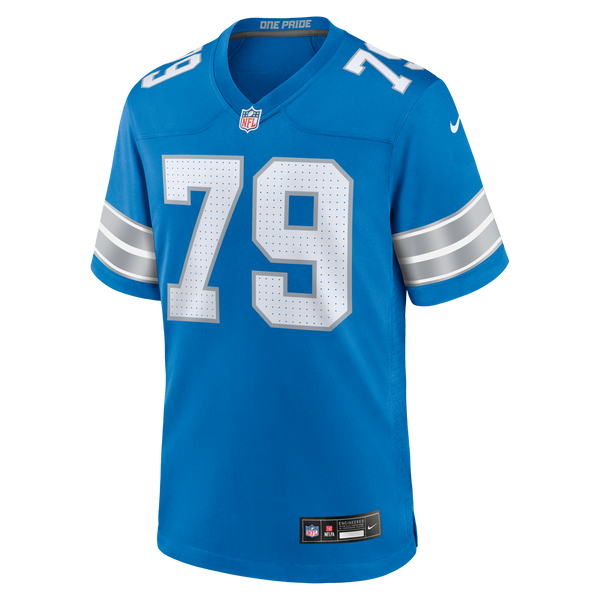 Detroit Lions Larry Borom Nike Blue Team Game Jersey