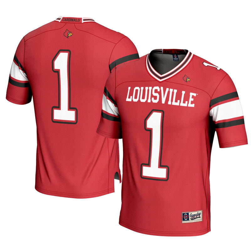 #1 Louisville Cardinals GameDay Greats Football Jersey - Cardinal