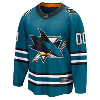 San Jose Sharks Fanatics Teal Home Breakaway Custom Jersey