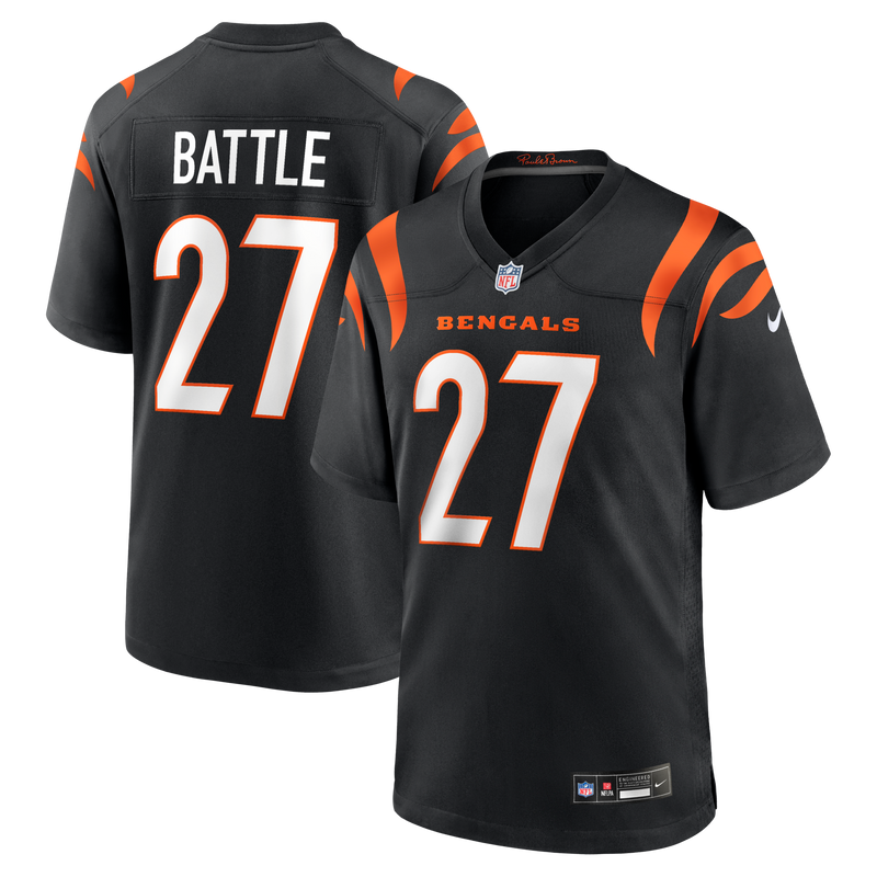 Cincinnati Bengals Jordan Battle Nike Black Team Game Jersey