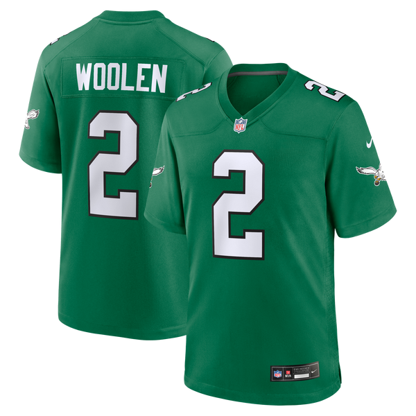 Philadelphia Eagles Tariq Woolen Nike Kelly Green Alternate Game Jersey