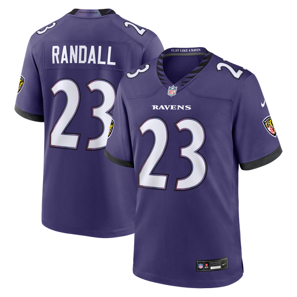 Baltimore Ravens Adam Randall Nike Purple Team Game Jersey