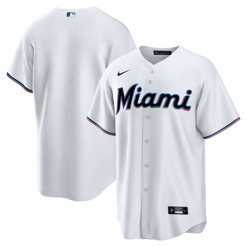Miami Marlins Nike White Home Big & Tall Replica Jersey