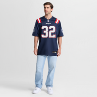 New England Patriots TreVeyon Henderson Nike Navy 2025 NFL Draft Game Jersey