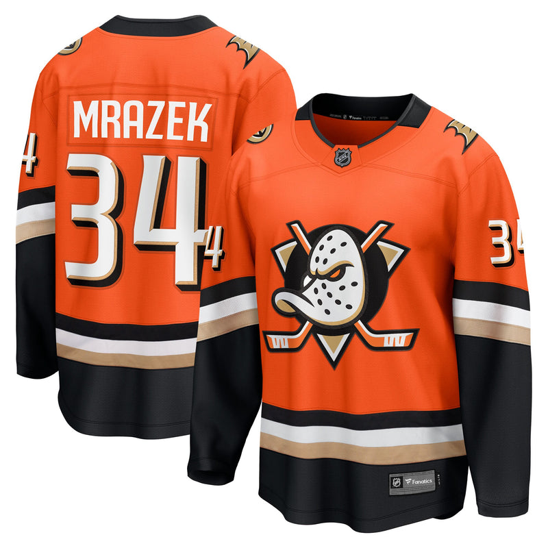 Anaheim Ducks Petr Mrazek Fanatics Orange Home Breakaway Jersey