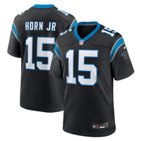 Carolina Panthers Jimmy Horn Jr Nike Black Team Game Jersey