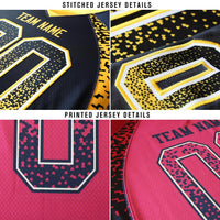 Custom Purple Black-Old Gold Drift Fashion Football Jersey