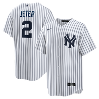 New York Yankees Derek Jeter Nike White Home Retired Player Replica Jersey