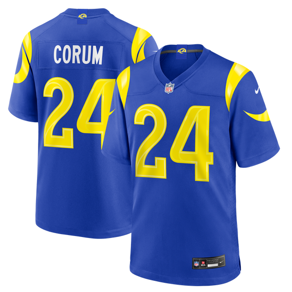 Los Angeles Rams Blake Corum Nike Royal Game Jersey