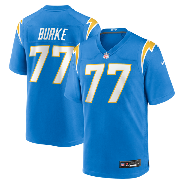 Los Angeles Chargers Travis Burke Nike Powder Blue Team Game Jersey