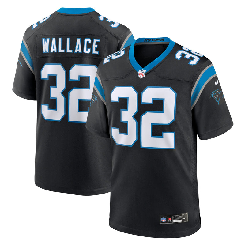 Carolina Panthers Trevin Wallace Nike Black Team Game Jersey