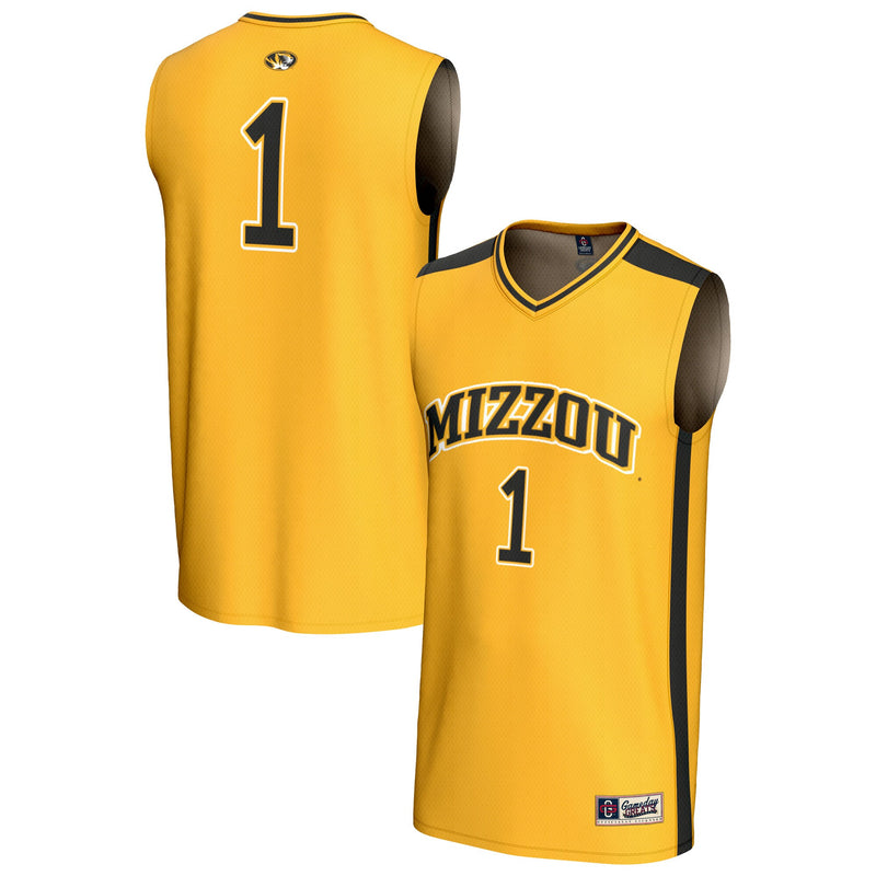 #1 Missouri Tigers GameDay Greats Lightweight Collegiate Basketball Fashion Jersey - Gold