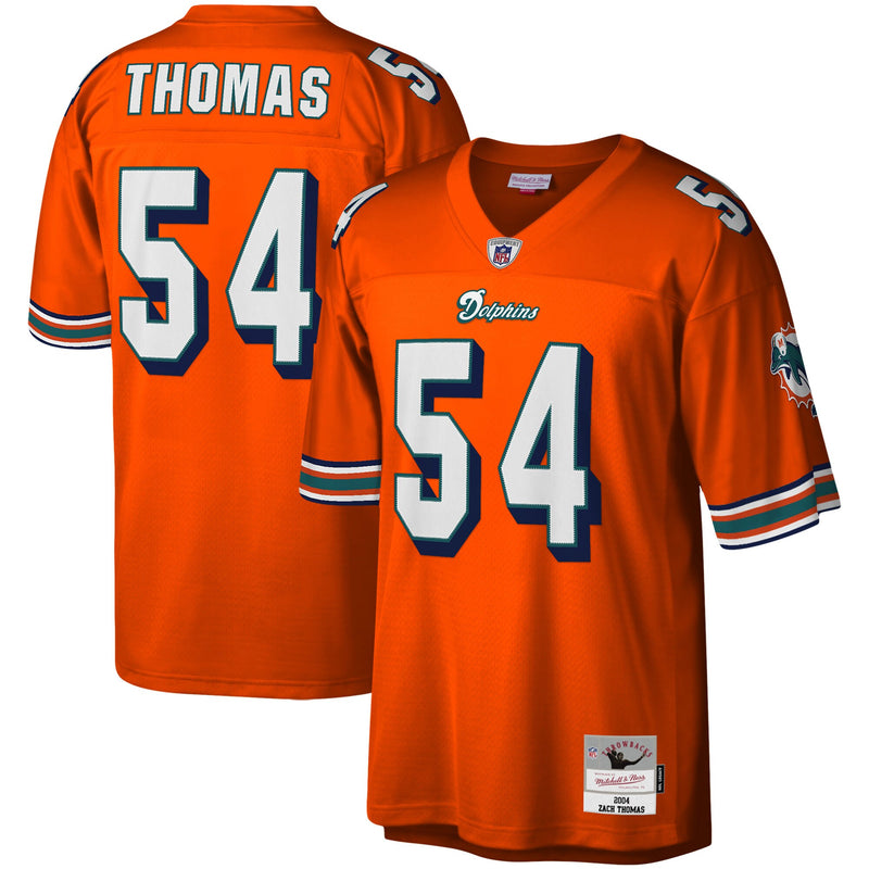 Miami Dolphins Zach Thomas Mitchell & Ness Orange Legacy Replica Jersey