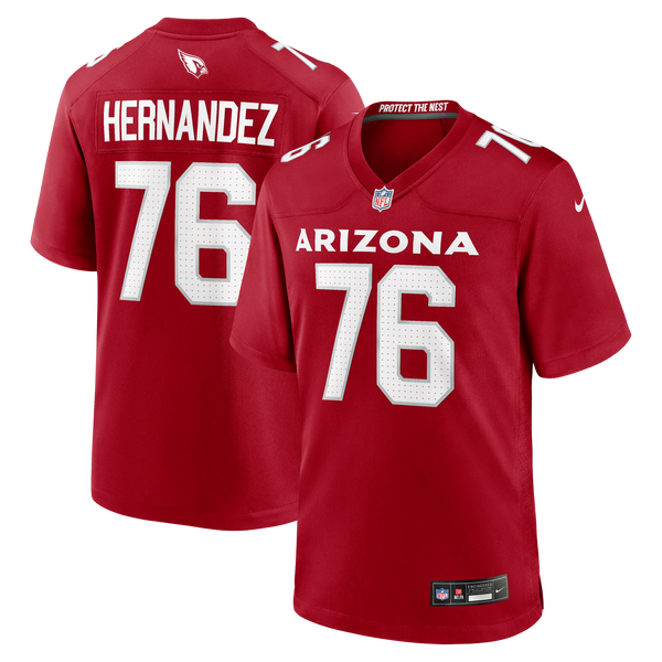 Arizona Cardinals Will Hernandez Nike Cardinal Team Game Jersey