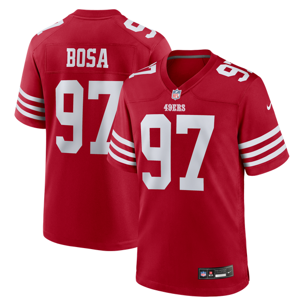 San Francisco 49ers Nick Bosa Nike Scarlet Team Game Jersey