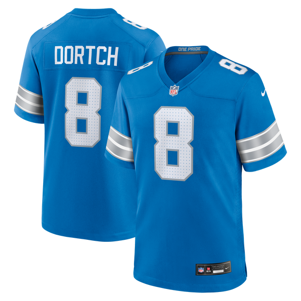 Detroit Lions Greg Dortch Nike Blue Team Game Jersey