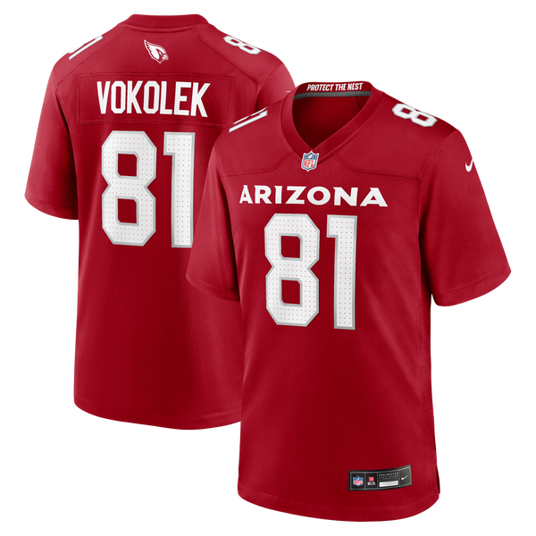 Arizona Cardinals Travis Vokolek Nike Cardinal Team Game Jersey